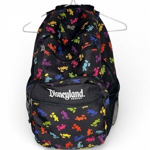 Disneyland Resort Black & Multicoloured Mickey Mouse Silhouette Backpack